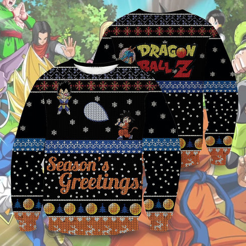 Divesart - Saiyan Christmas Unisex Wool Sweater - Ugly Christmas Sweater